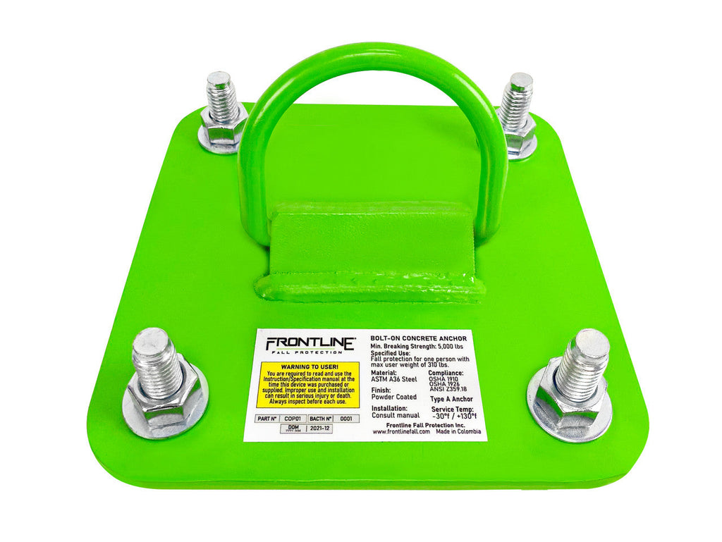 Frontline COP01 Concrete and Steel D-Ring Reusable Anchor Plate