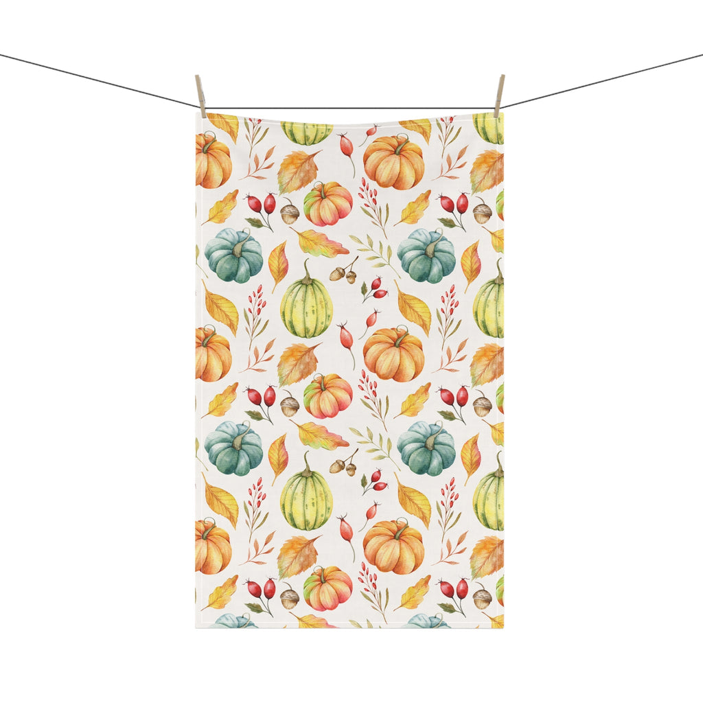 Autumn Harvest Tea Towels | Fall Decor, Kitchen Textile, Thanksgiving, Home Gift, Pumpkin Design