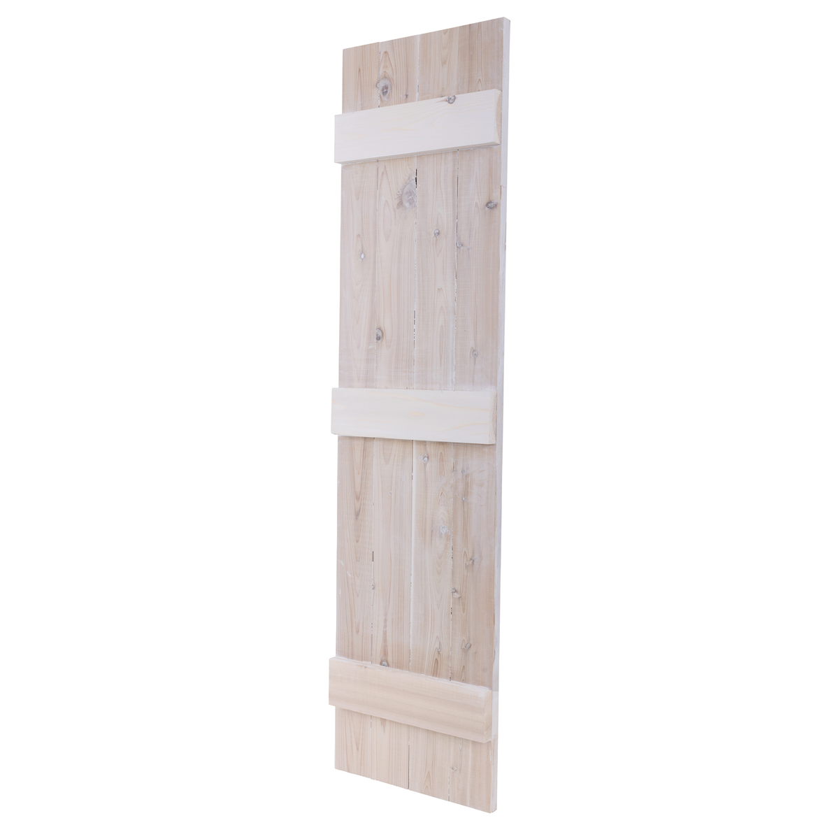 Traditional Board & Batten Exterior Wood Shutters - Cedar - Set of 2