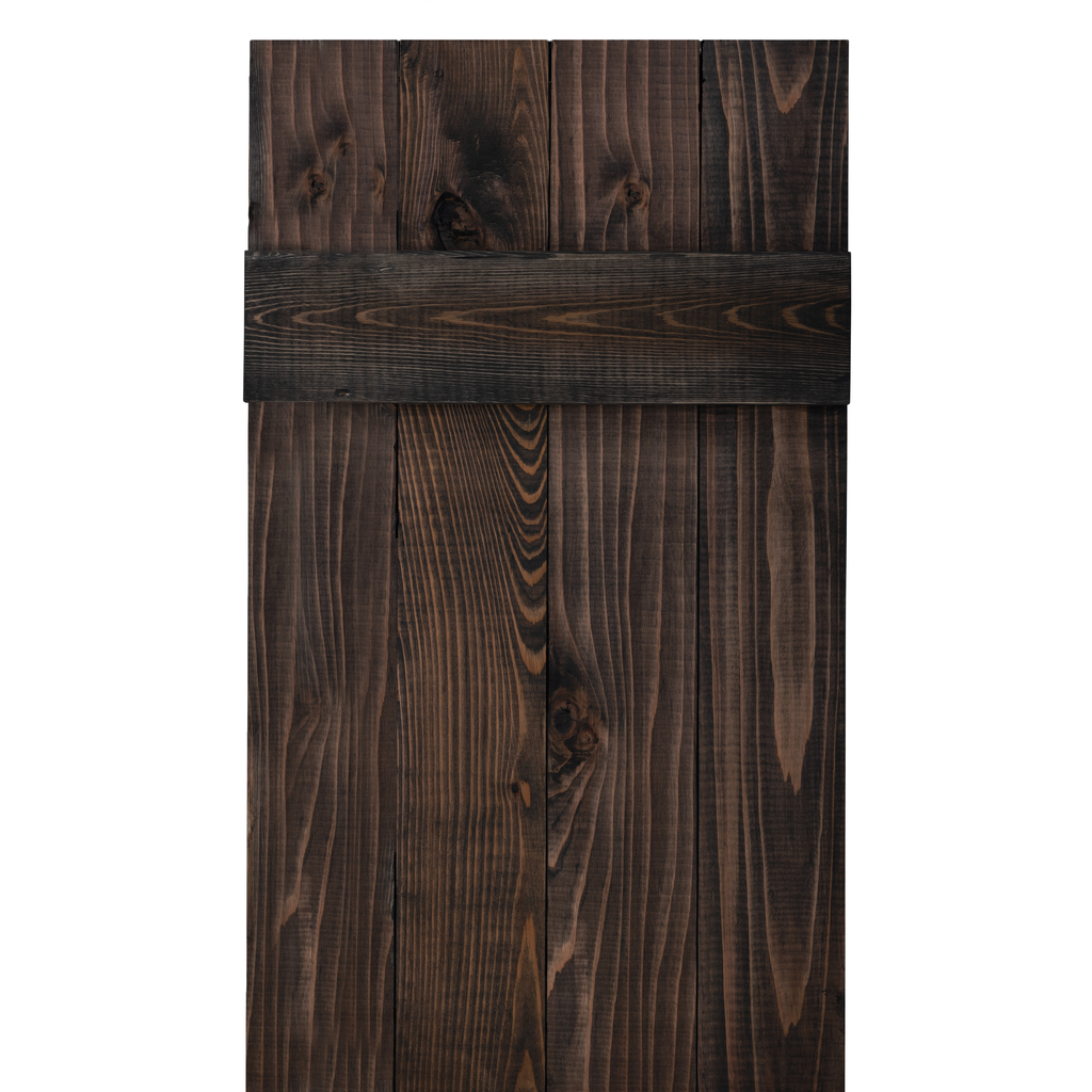 Traditional Board & Batten Exterior Wood Shutters - Cedar - Set of 2