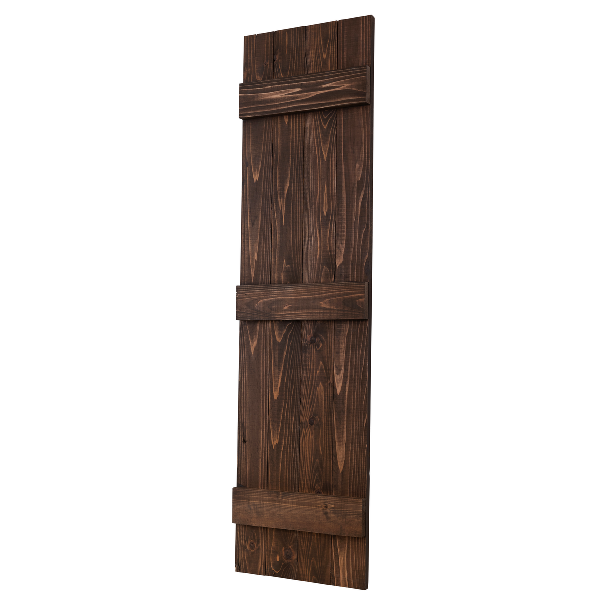 Traditional Board & Batten Exterior Wood Shutters - Cedar - Set of 2