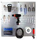 Metal Pegboard Tool Organizer Starter Kit - Metallic Pegboard with Hooks