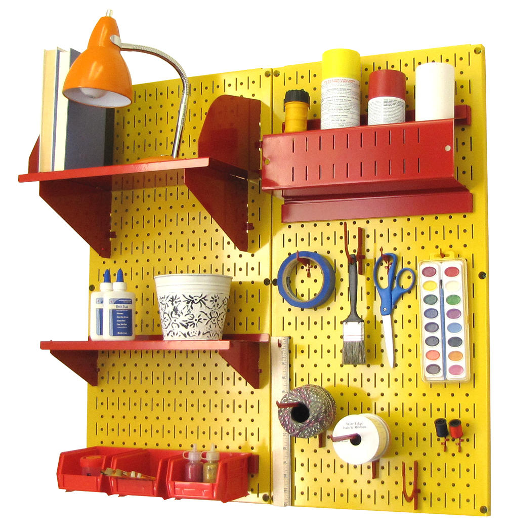 Craft & Hobby Pegboard Organizer Kit - Pegboard With Accessories