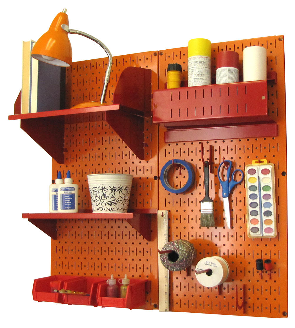Craft & Hobby Pegboard Organizer Kit - Pegboard With Accessories