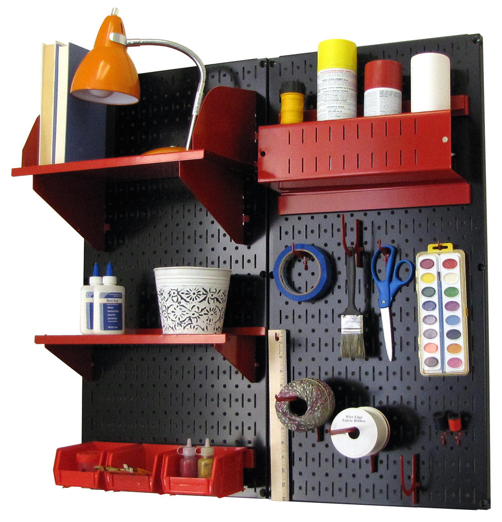 Craft & Hobby Pegboard Organizer Kit - Pegboard With Accessories