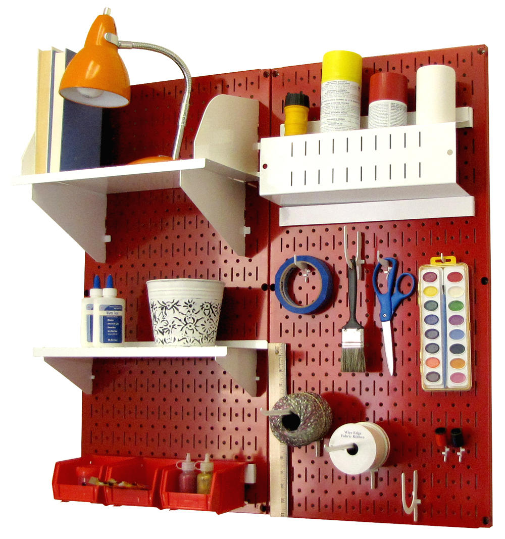 Craft & Hobby Pegboard Organizer Kit - Pegboard With Accessories