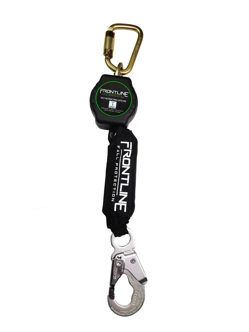 Frontline RPA061S 6' Aramid Fiber Web Single Leg SRL with Steel Snap Hook End