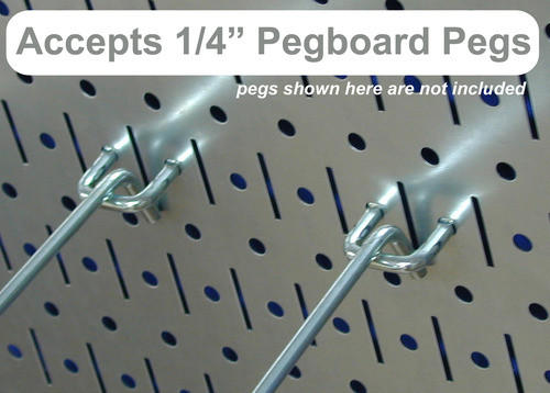 Pegboard Paint Supplies Organizer Kit - Metallic Toolboard & Black Accessories