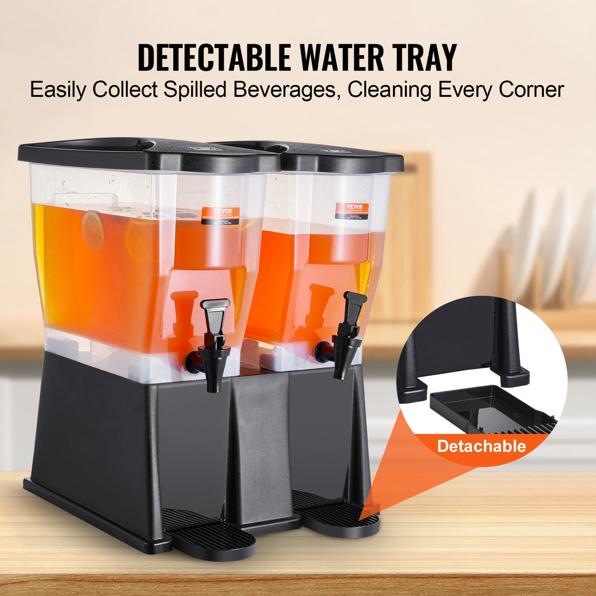 3 Gallon Beverage Dispenser w/ Stand Spigot Lid for Juice Tea Water Parties