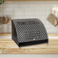 Rustic Black Embossed Bread Box