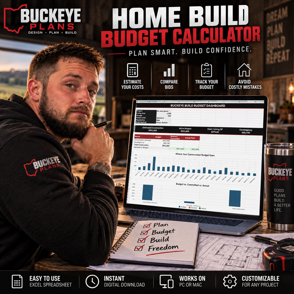 Home Build Budget Calculator | Construction Cost & Owner-Builder Spreadsheet