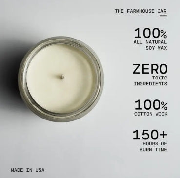 26 oz Farmhouse Jar Candle: Peaches & Poppies