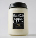 26 oz Farmhouse Jar Candle: Peaches & Poppies