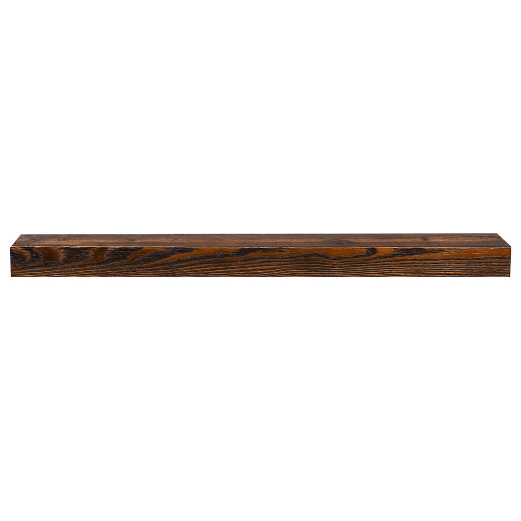 Textured Solid Floating Timber Fireplace Mantel Shelf