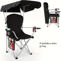 Portable Camping Chair with Canopy Folding Outdoor Chair Beach Fishing