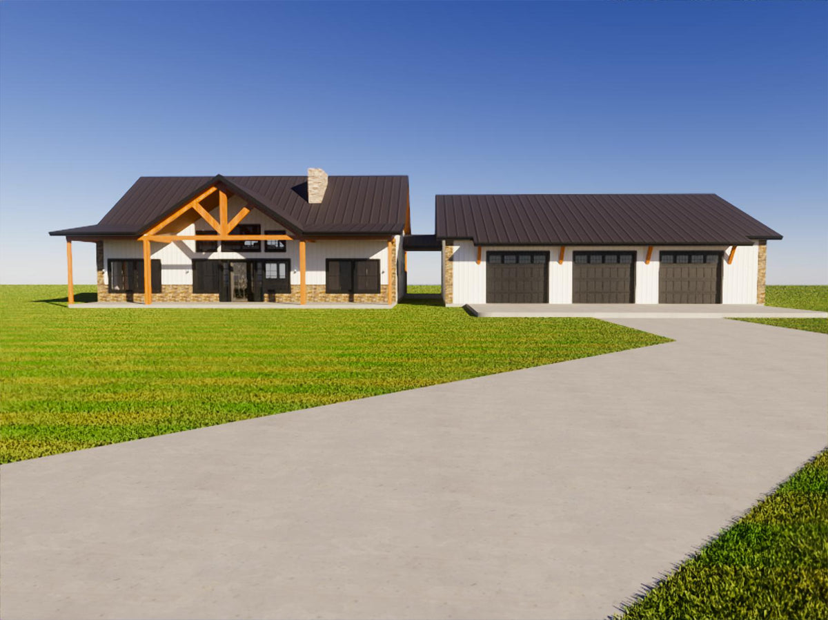The Wildwood 3 Barndominium Plan