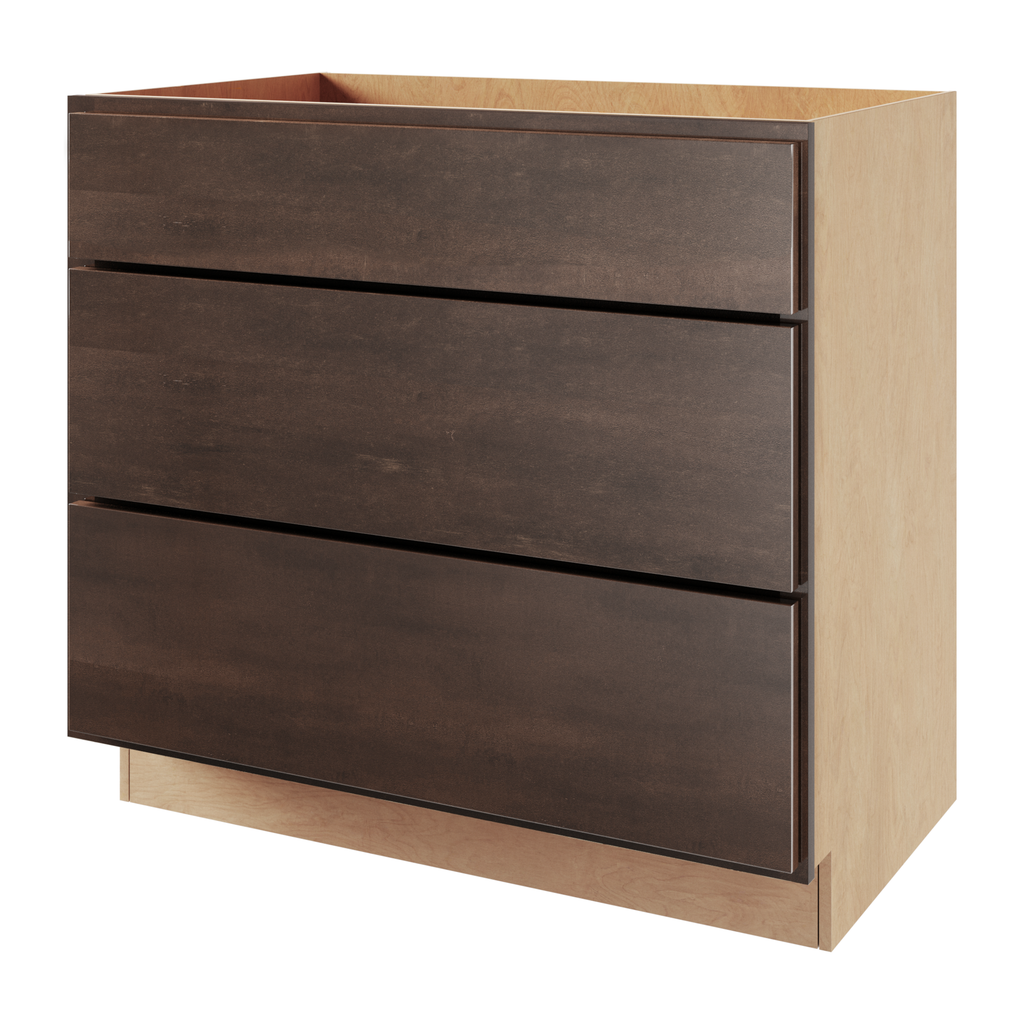 Espresso 15" 3-Drawer Base Cabinet