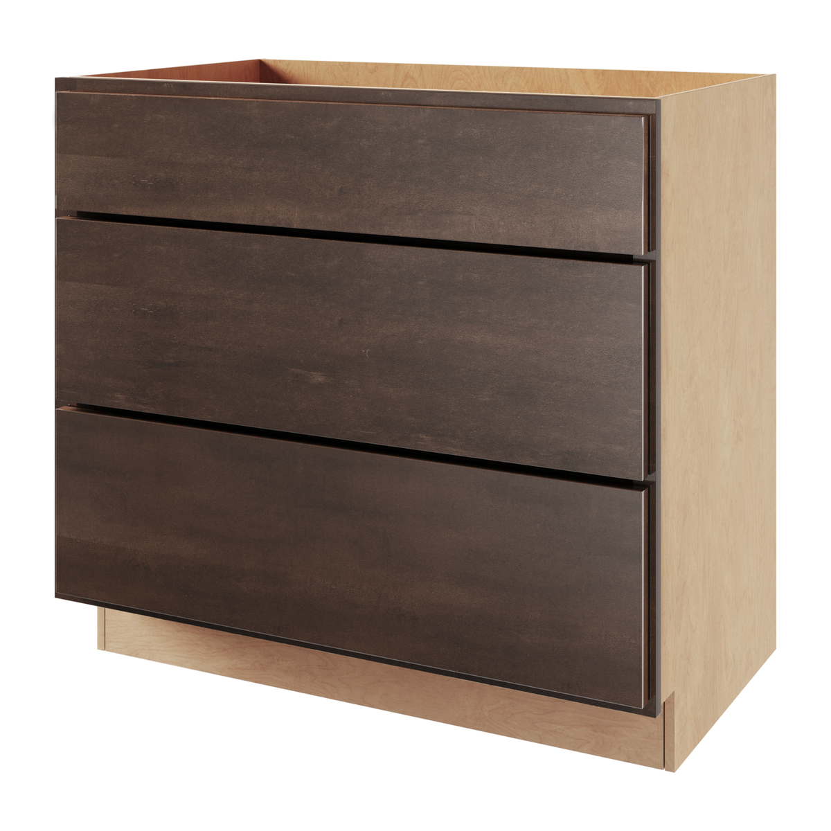 Espresso 18" 3-Drawer Base Cabinet