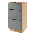 Magnetic Grey 18" 3-Drawer Base Cabinet
