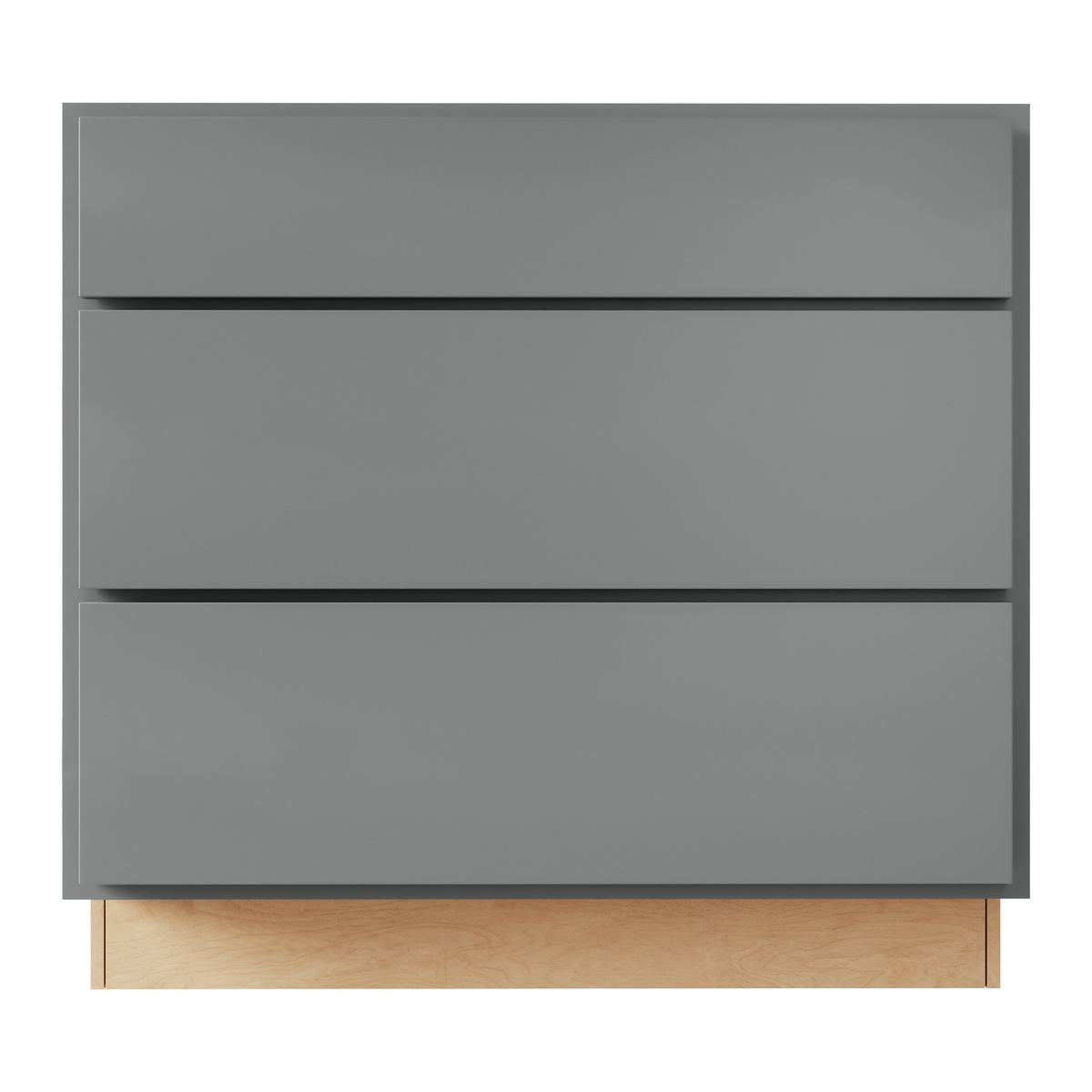 Magnetic Grey 24" 3-Drawer Base Cabinet