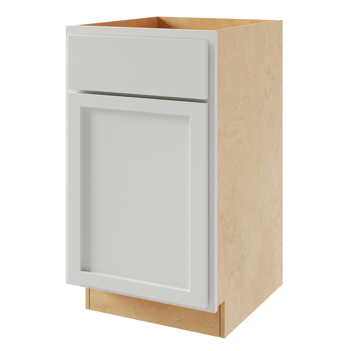 Pure White 18" Base Cabinet w/ Double Trash Can Insert