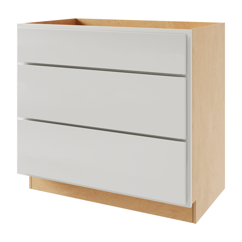 Pure White 24" 3-Drawer Base Cabinet
