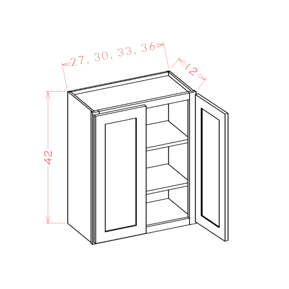 Pure White 27" x 42" Wall Cabinet