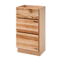 Rustic Hickory 15" 3-Drawer Base Cabinet