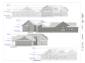 Bergeron Residence exact exterior elevations from plan PDF