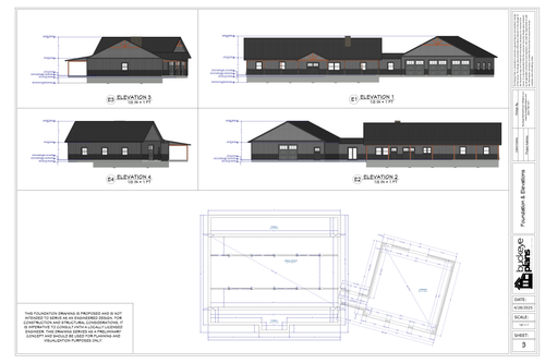 Cedar Grove crawlspace exterior elevations from plan PDF