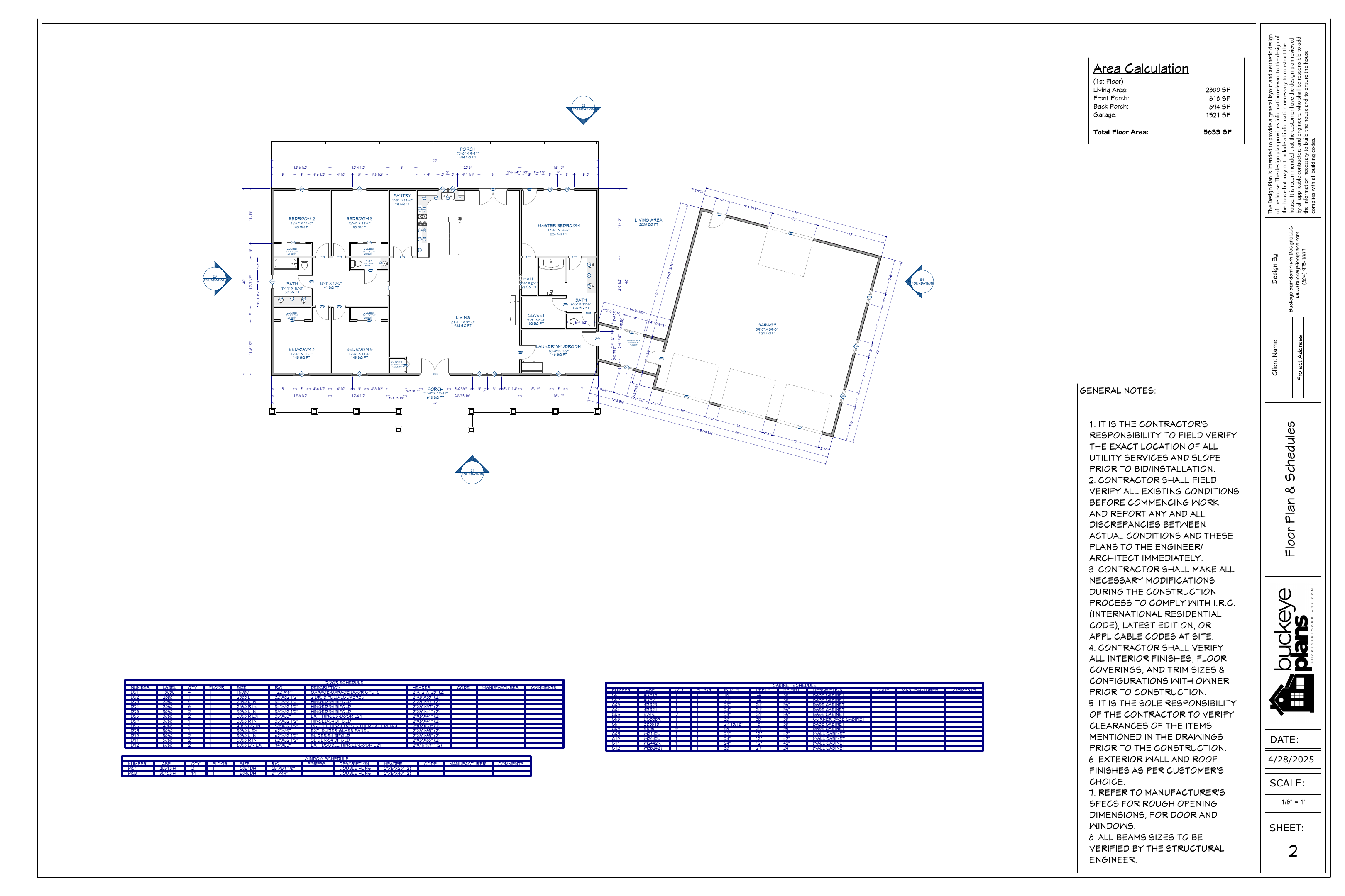 Cedar Grove crawlspace floor plan from plan PDF