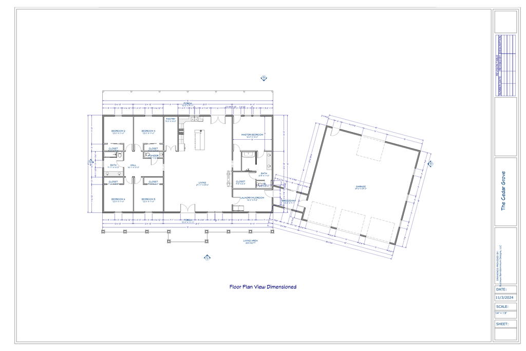 Cedar Grove slab version floor plan from plan PDF