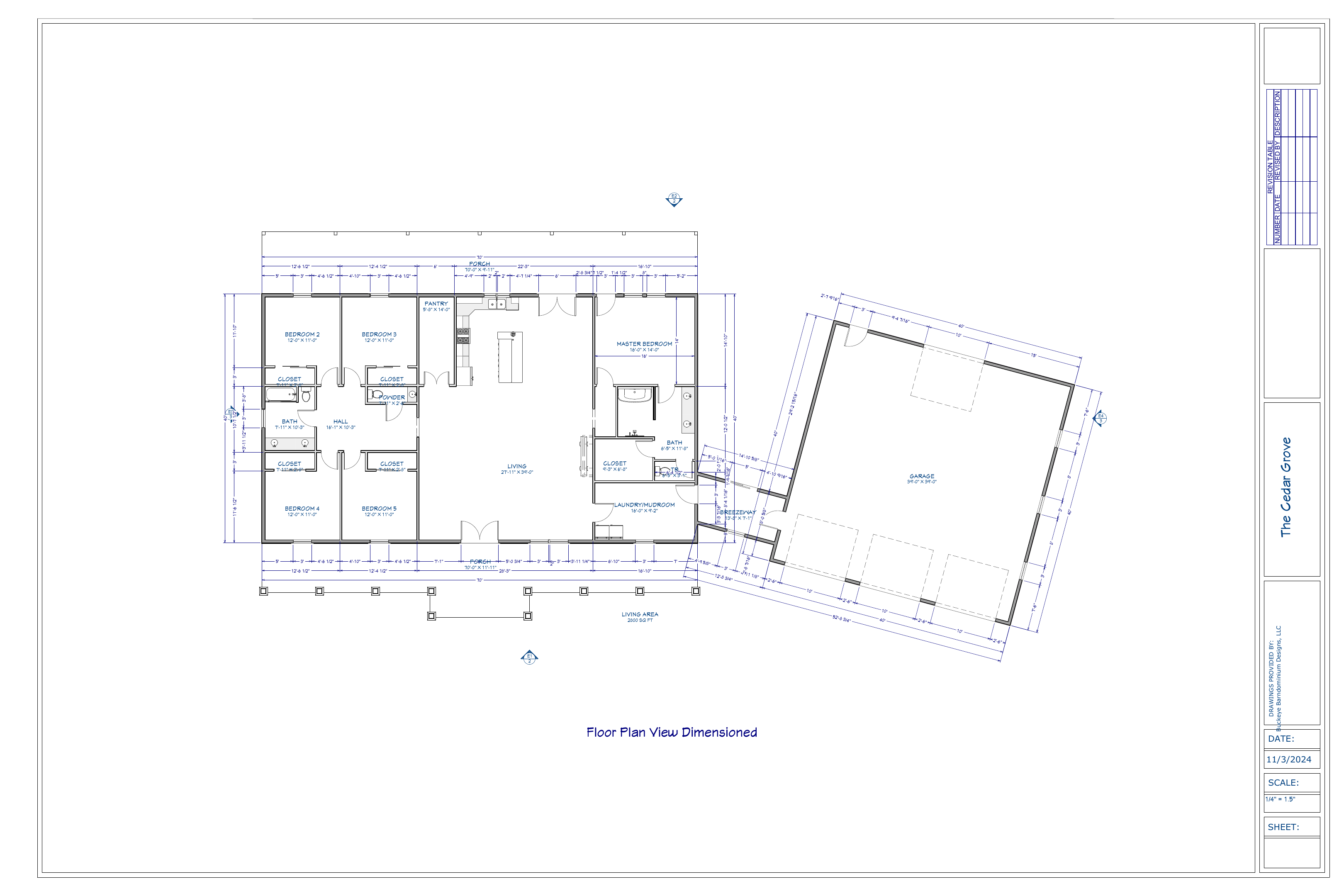 Cedar Grove slab version floor plan from plan PDF
