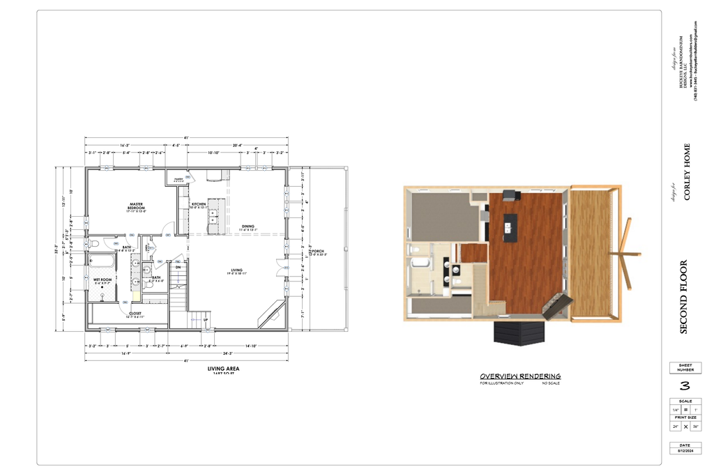 Exact second floor plan from the Corley Home final plan PDF