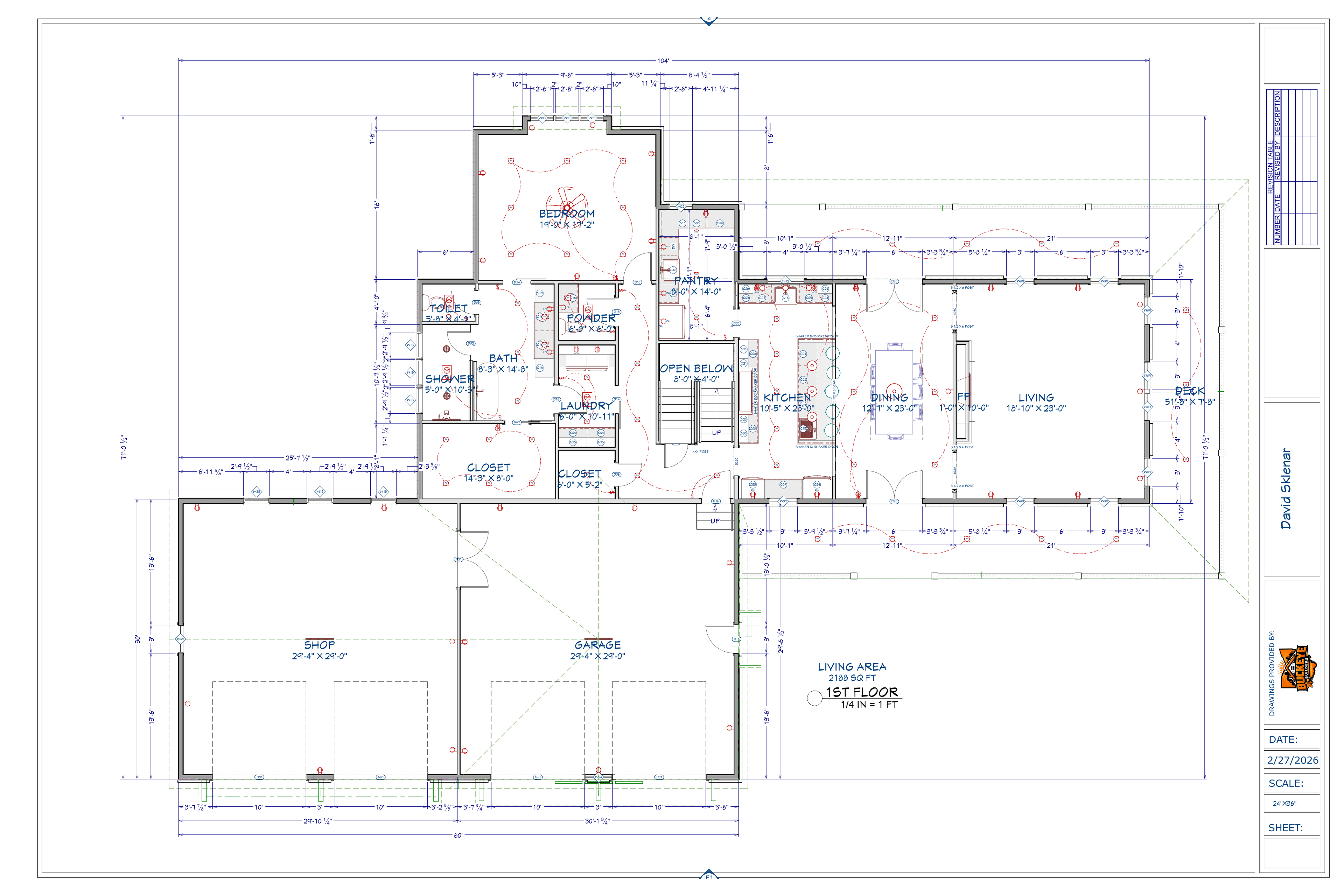 Exact first floor plan from the David Marietta final plan PDF