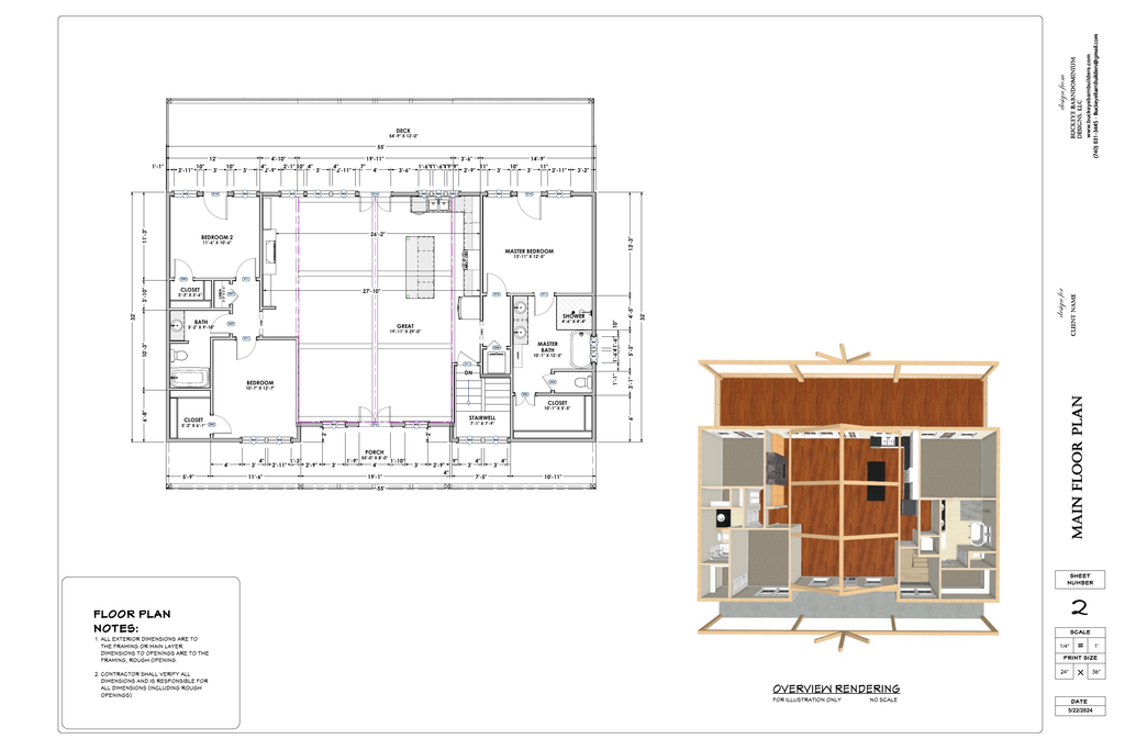 Exact main floor plan sheet from the Fjelstad final plan PDF