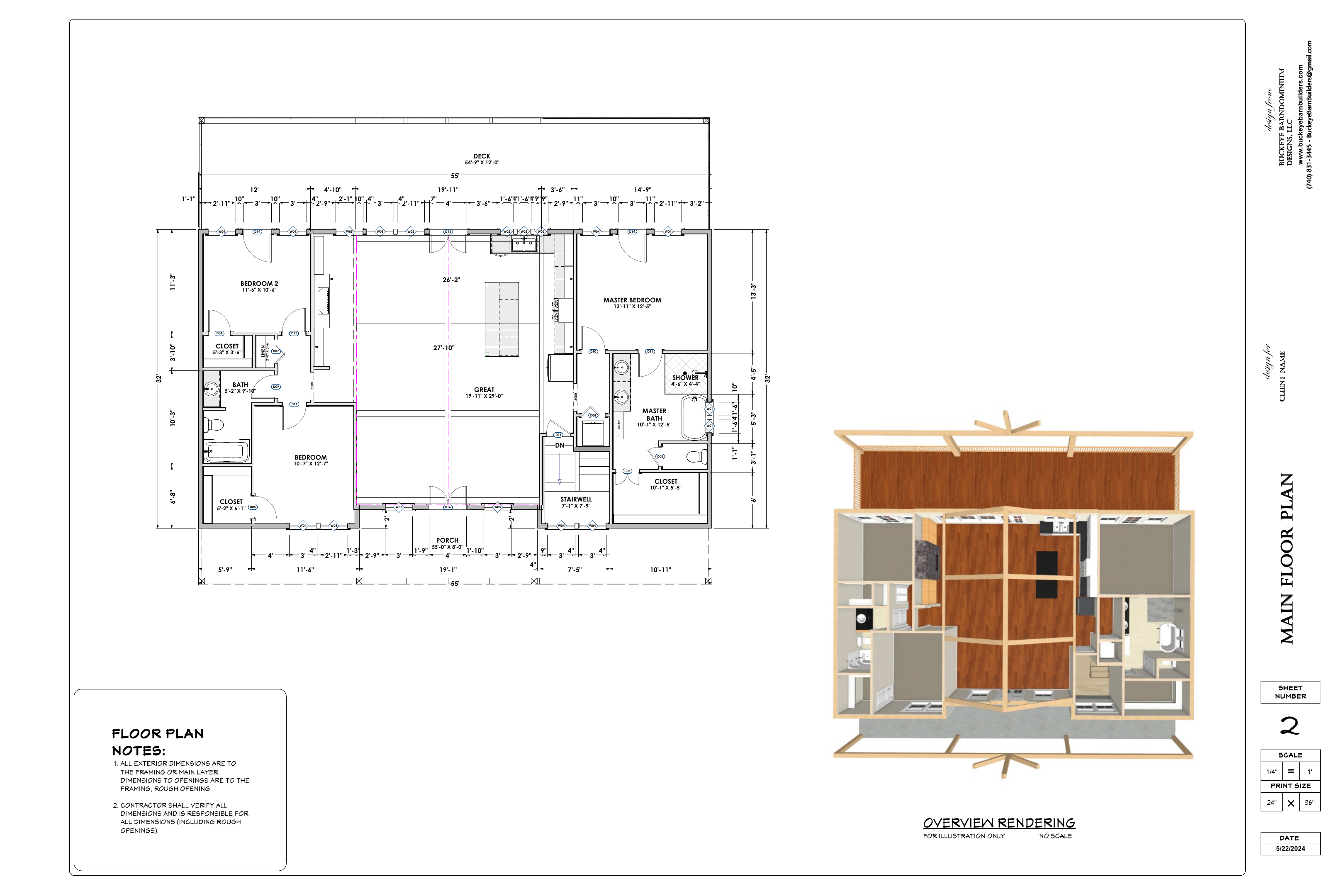 Exact main floor plan sheet from the Fjelstad final plan PDF
