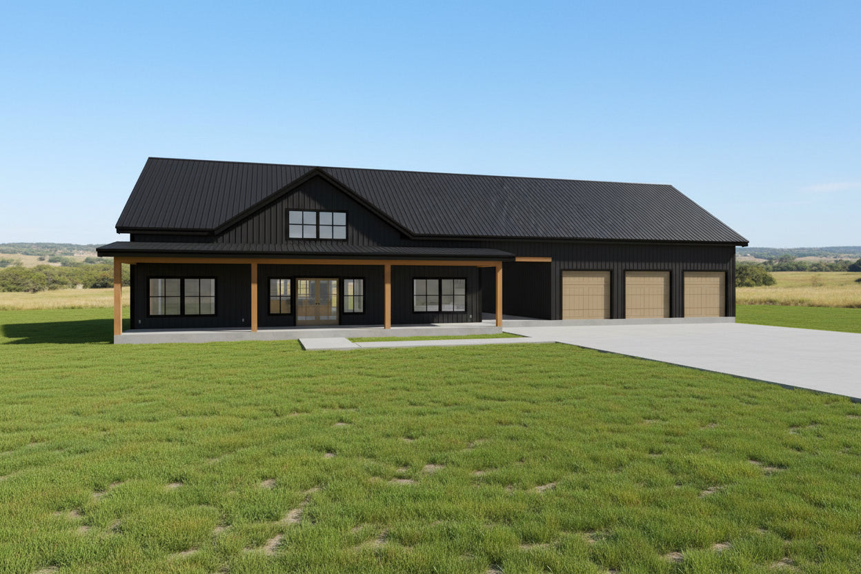The Fowler Barndominium front exterior