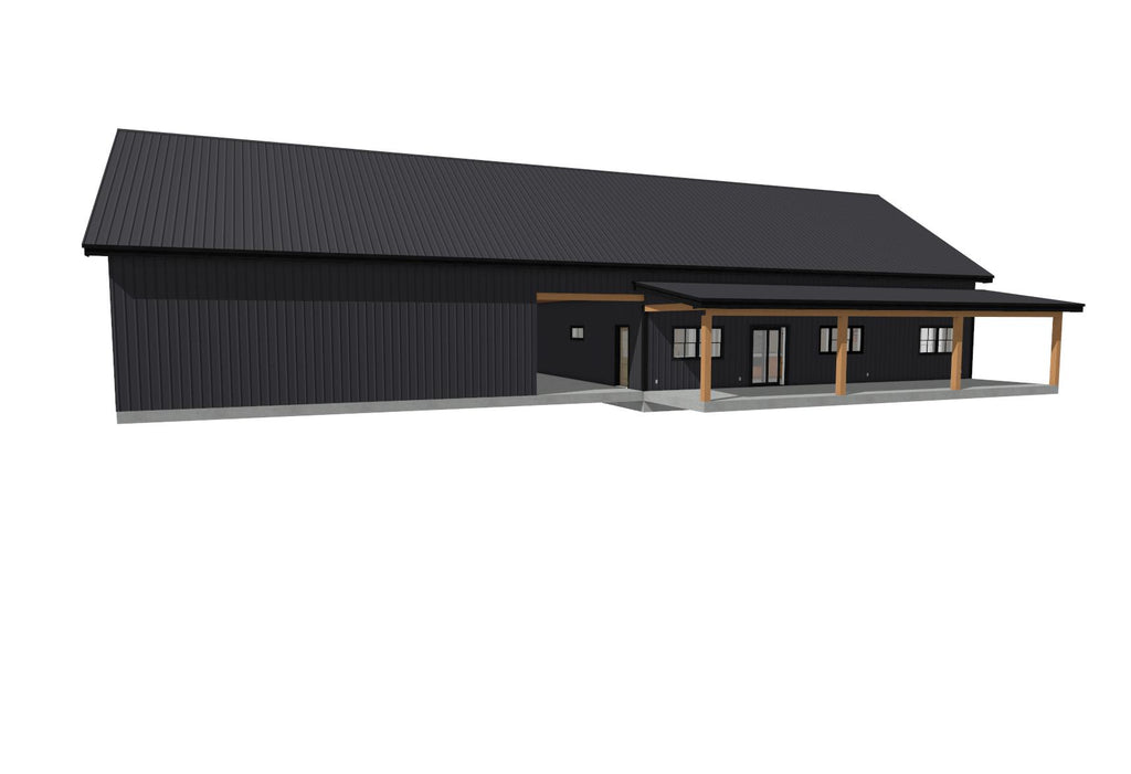 The Fowler Barndominium rear exterior