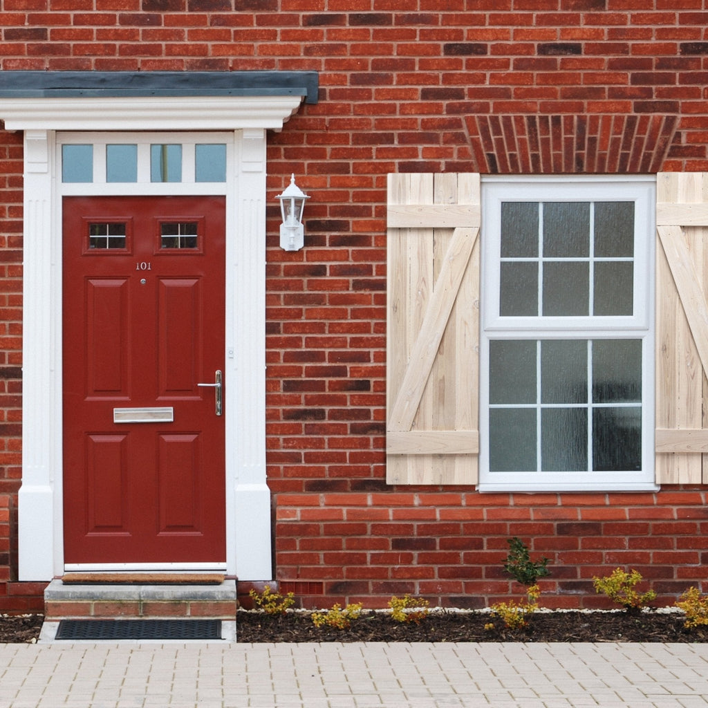 Z-Bar Exterior Wood Shutters - Cedar - Set of 2