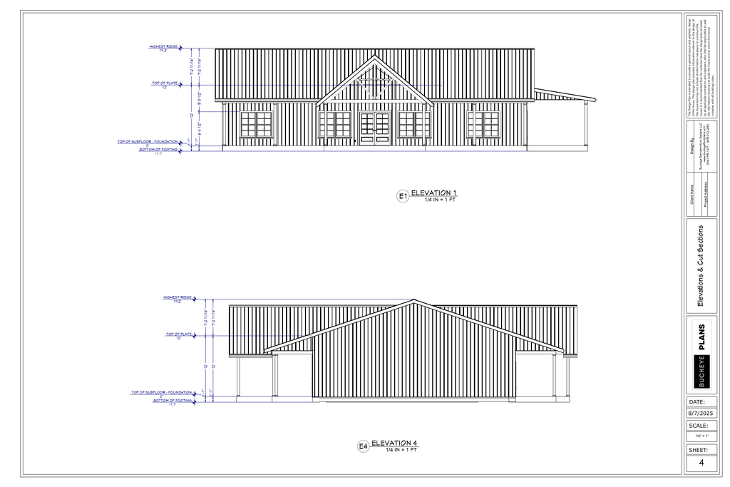 Greg SP138 modified plan exact exterior elevations from plan PDF