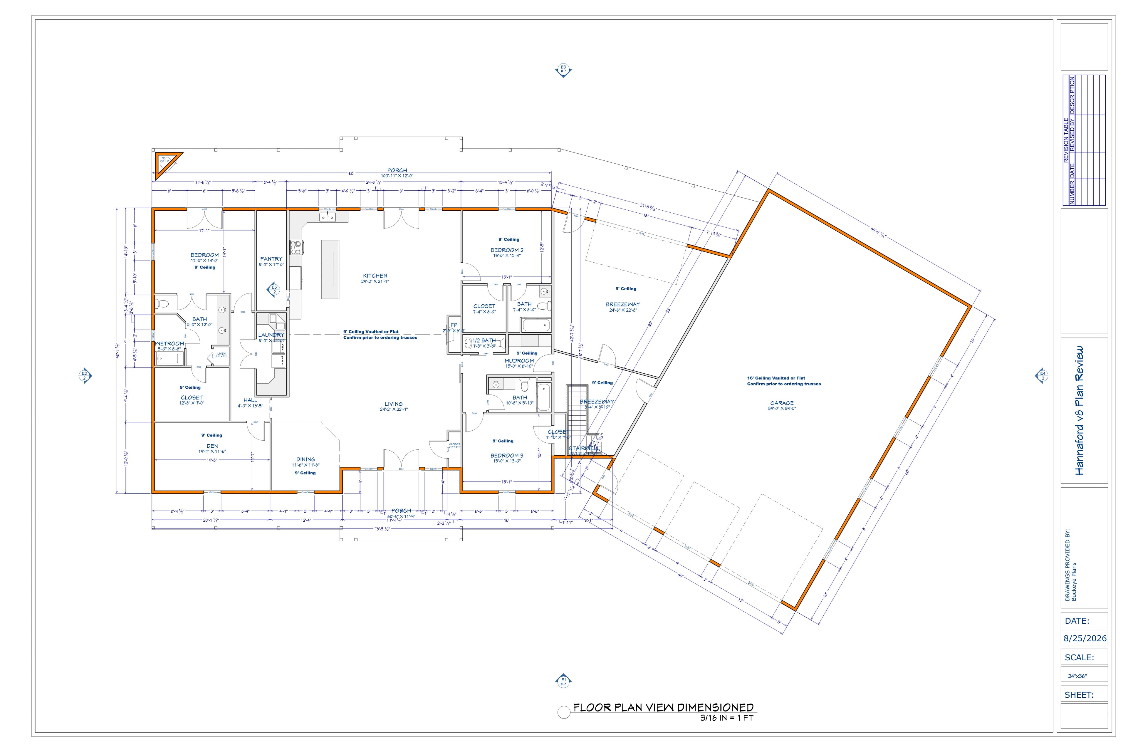 Grand Timber Barndominium floor plan