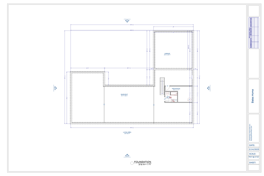 Exact basement floor plan from the Heather Bales final plan PDF