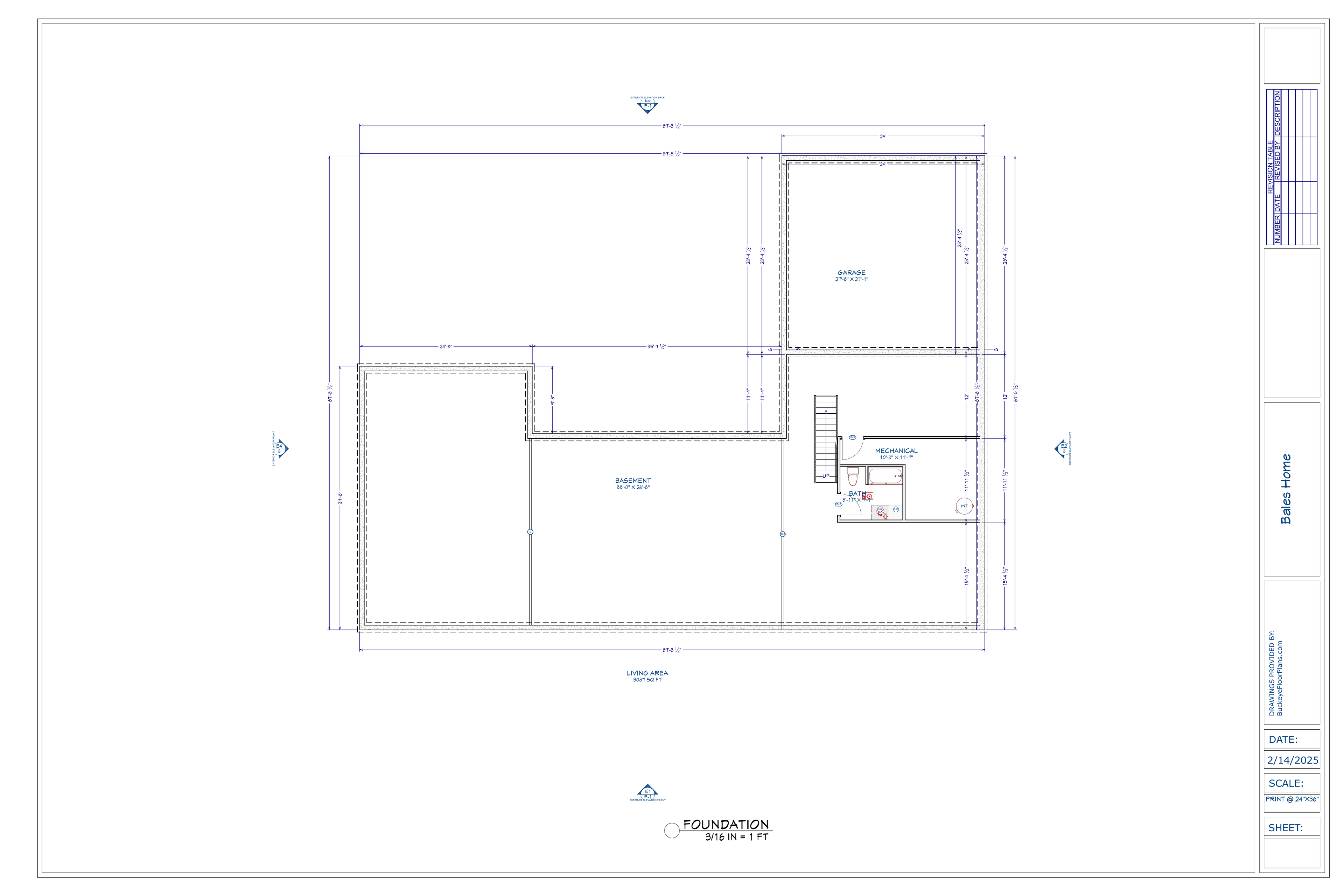 Exact basement floor plan from the Heather Bales final plan PDF