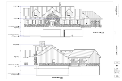 Exact exterior elevation sheet from the Hogg final plan PDF