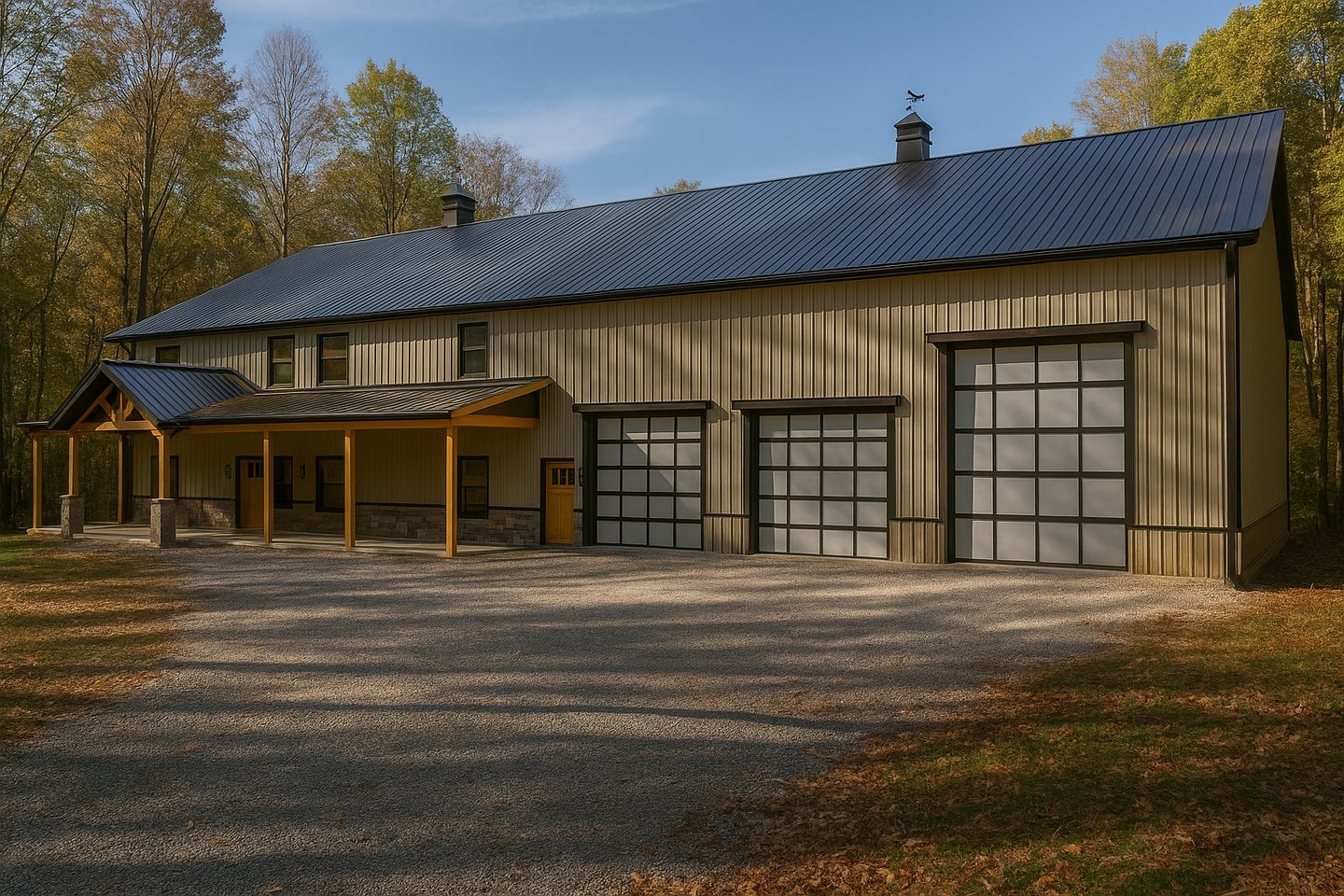 The Houston Barndominium exterior
