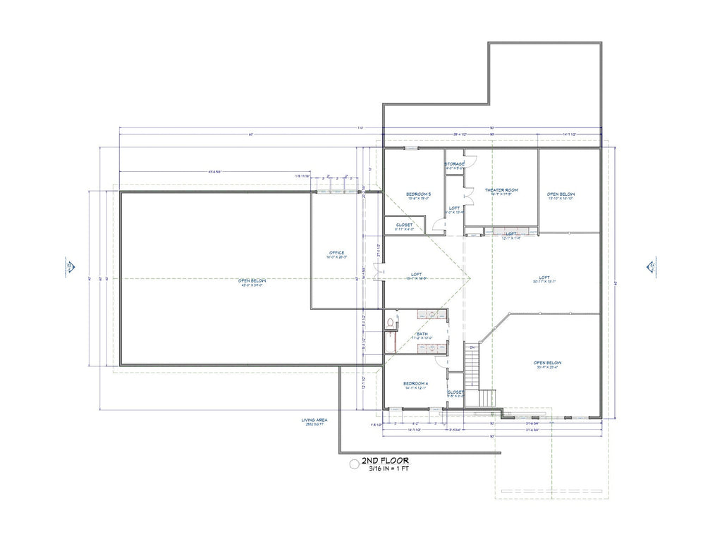 The Ironwood Barndominium second floor plan
