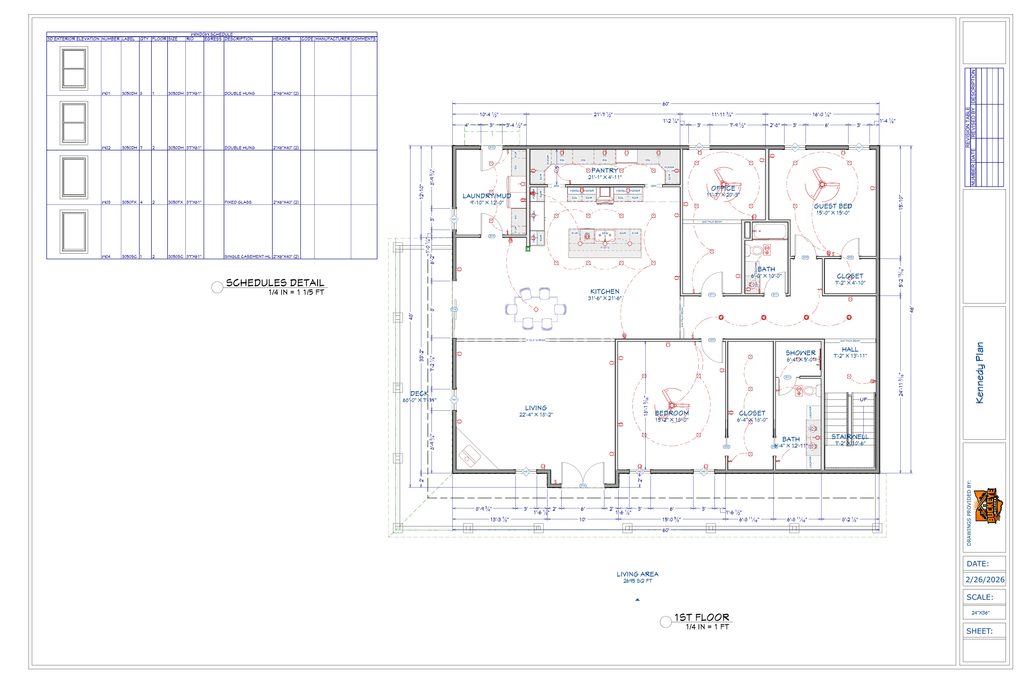 Exact first floor plan from the Kennedy final plan PDF