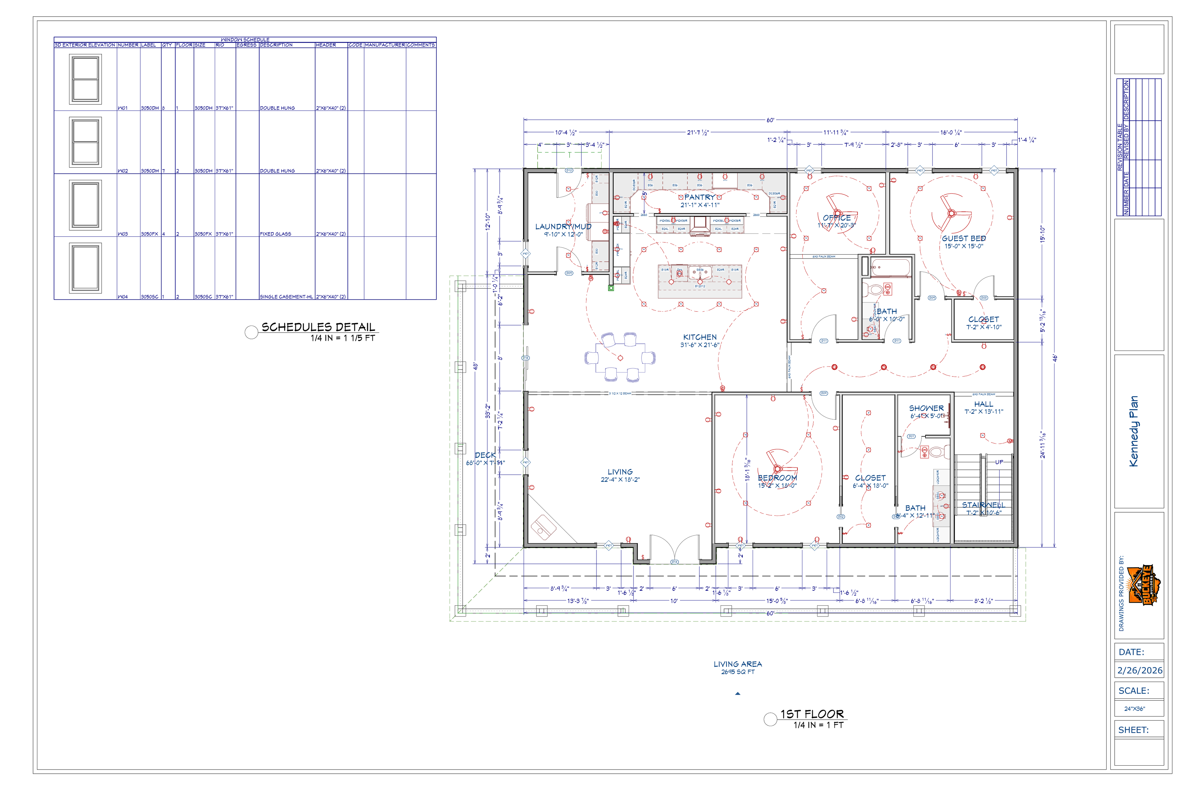 Exact first floor plan from the Kennedy final plan PDF