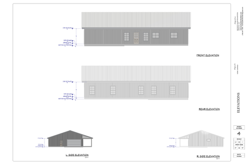 Exact exterior elevations sheet from the Kirk George plan PDF